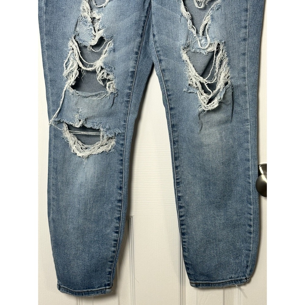 Judy Blue Jeans 5/27 High Rise Destroyed Boyfriend Fit JB82170LT Light Wash - Picture 4 of 16